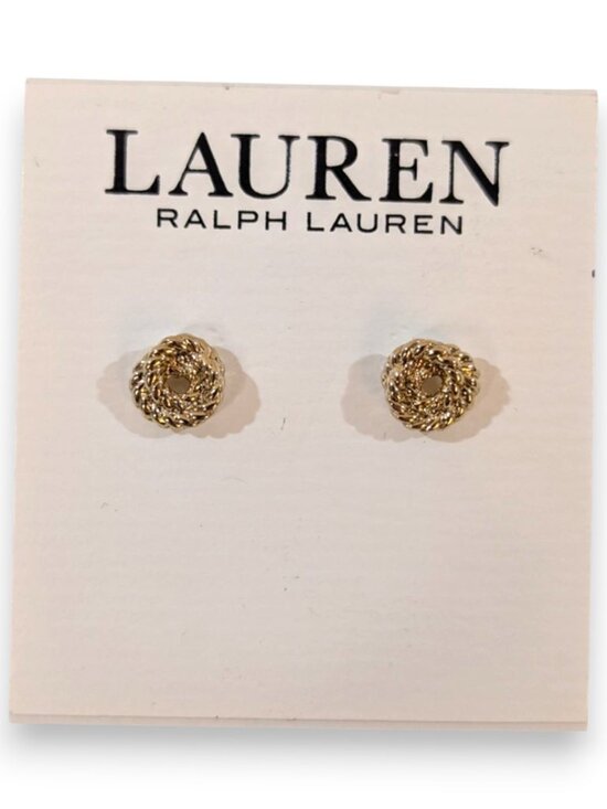 Lauren Ralph Lauren Jewelry - Lauren Ralph Lauren Gold Tone Earrings Braided Love Knot